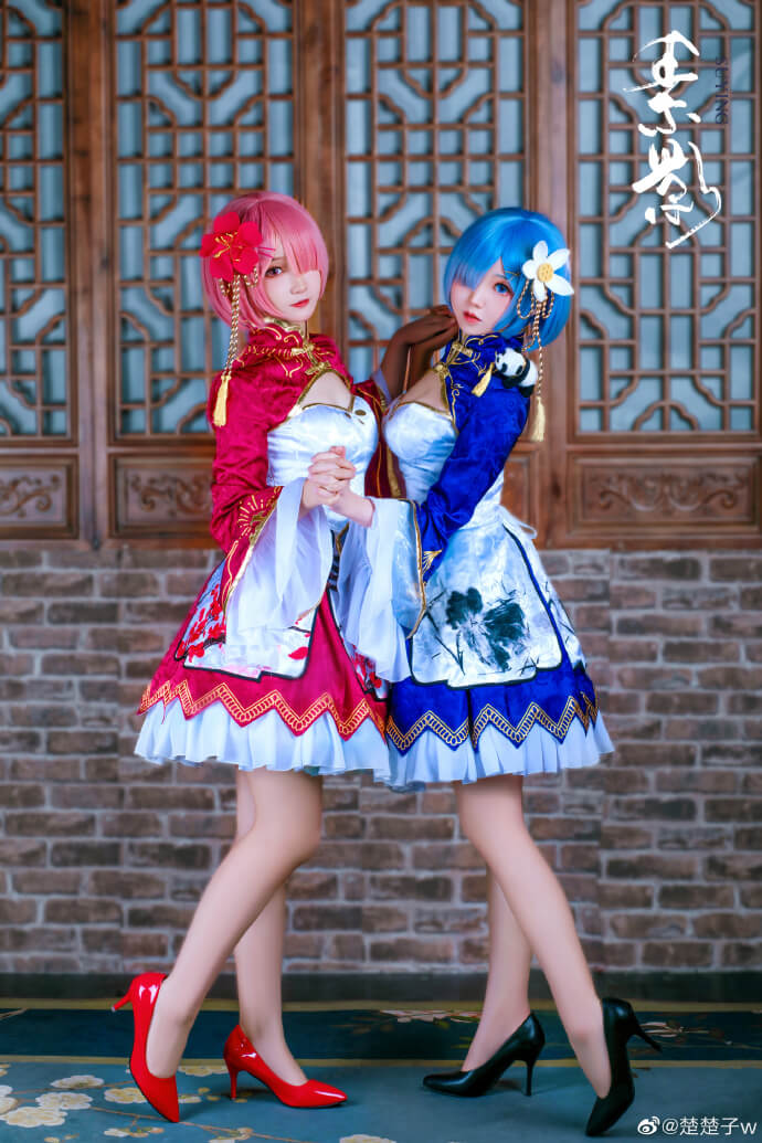 【COS正片】从零开始拉姆蕾姆旗袍cos cn鹤祈&amp;楚楚子