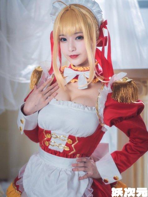 【COS正片】FGO尼禄cos 甜美同人女仆装 cn铁板烧鬼舞w
