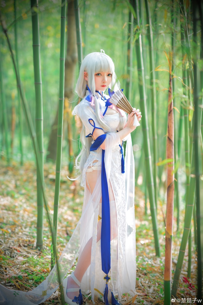 【COS正片】碧蓝航线光辉旗袍cos钟情春日,清新靓丽 cn楚楚子
