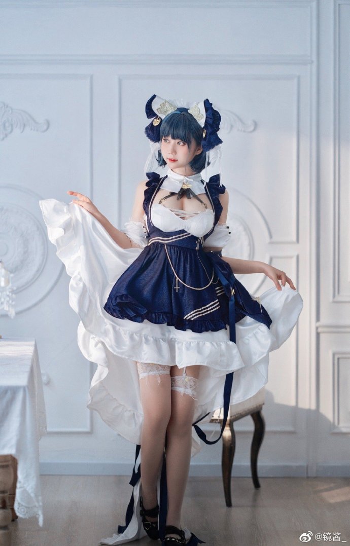 【COS正片】碧蓝航线柴郡cos 超可爱的皇家女仆猫 cn镜酱