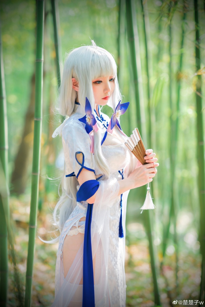 【COS正片】碧蓝航线光辉旗袍cos钟情春日,清新靓丽 cn楚楚子