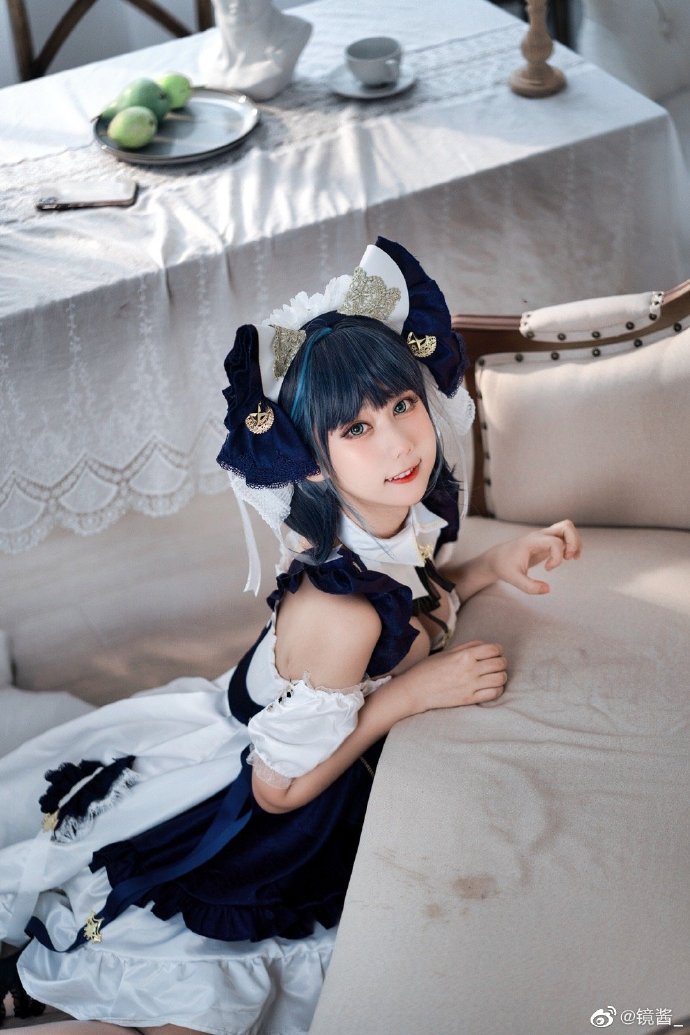 【COS正片】碧蓝航线柴郡cos 超可爱的皇家女仆猫 cn镜酱