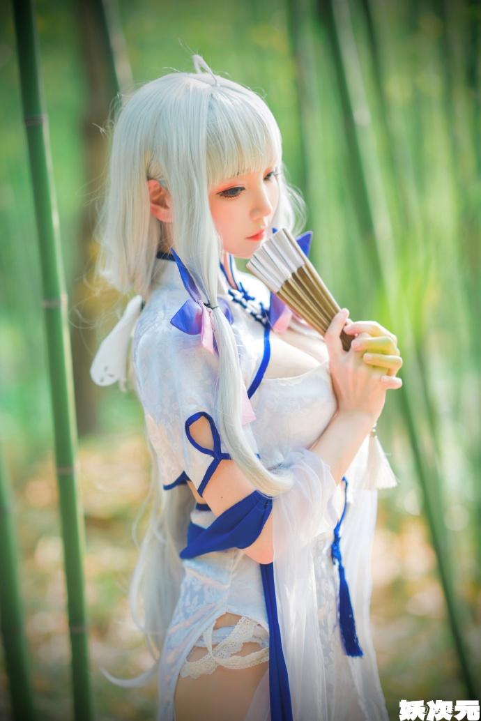 【COS正片】碧蓝航线光辉旗袍cos钟情春日,清新靓丽 cn楚楚子