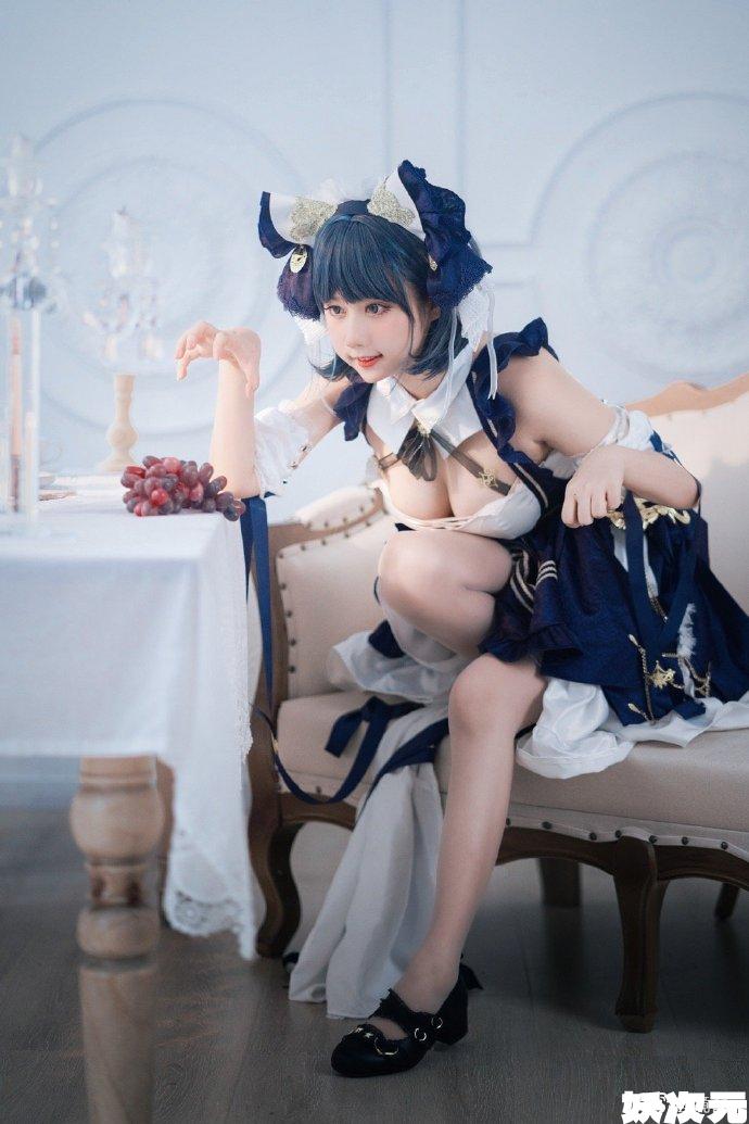 【COS正片】碧蓝航线柴郡cos 超可爱的皇家女仆猫 cn镜酱