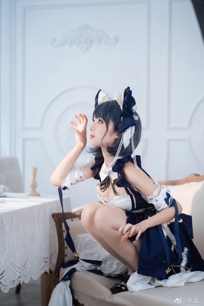 【COS正片】碧蓝航线柴郡cos 超可爱的皇家女仆猫 cn镜酱