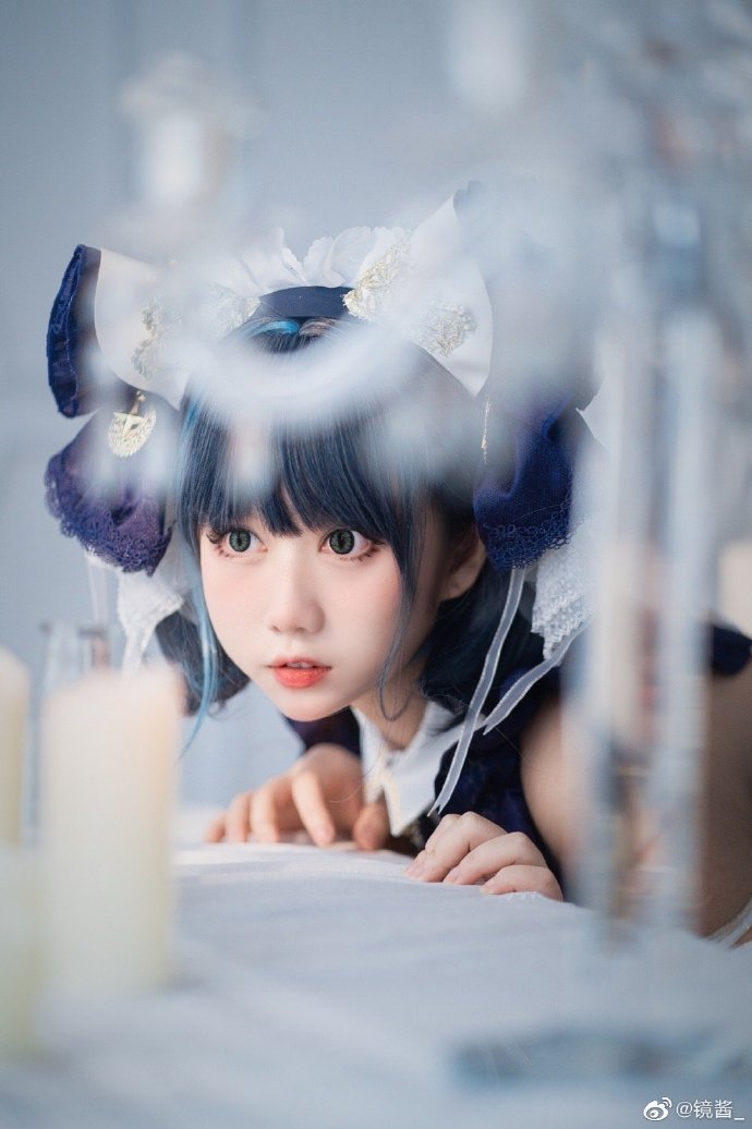 【COS正片】碧蓝航线柴郡cos 超可爱的皇家女仆猫 cn镜酱