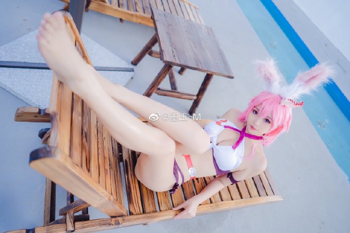 【COS正片】崩坏3八重樱泳装cos 海滨热梦 CN墨玉-M
