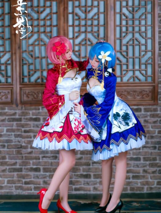 【COS正片】从零开始拉姆蕾姆旗袍cos cn鹤祈&楚楚子