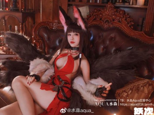 【COS正片】碧蓝航线赤城礼服cos 朱娟余醺ver cn水淼aqua