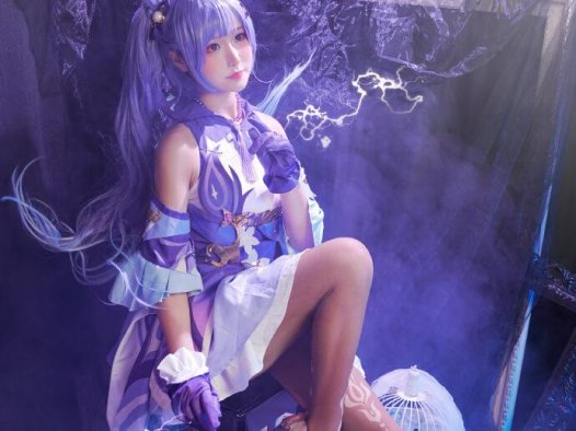 【COS正片】原神刻晴cos 可爱少女惊艳超还原剑法 cn溟雨_咕咕咕