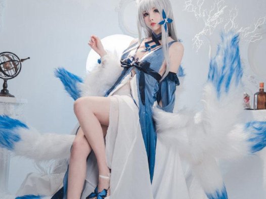 【COS正片】碧蓝航线信浓cos胧月十夜 仙气温柔 cn肉扣热热子