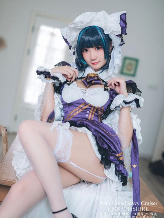 【COS正片】碧蓝航线柴郡cos 甜美的猫女仆 cn瓜希酱