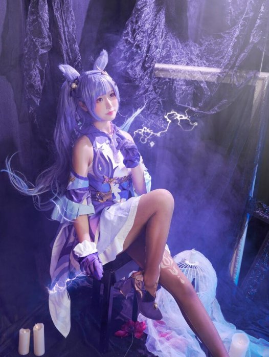 【COS正片】原神刻晴cos 可爱少女惊艳超还原剑法 cn溟雨_咕咕咕