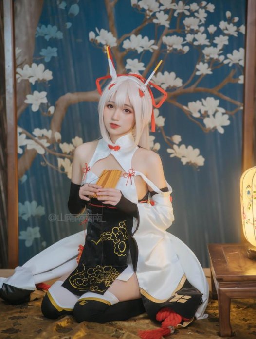 【COS正片】碧蓝航线 绫波新岁之鬼神cos 东煌风旗袍 cn山南南南南