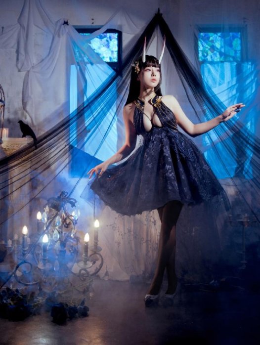 【COS正片】碧蓝航线能代cos夜响的绝园 cn-婉Yue-