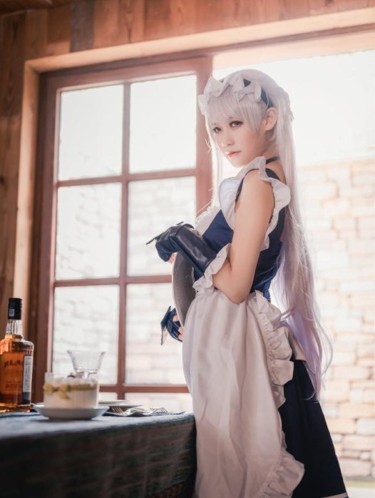 【COS正片】碧蓝航线贝尔法斯特cos 完美女仆长 cn桃景三酪