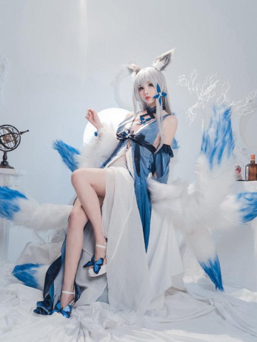 【COS正片】碧蓝航线信浓cos胧月十夜 仙气温柔 cn肉扣热热子