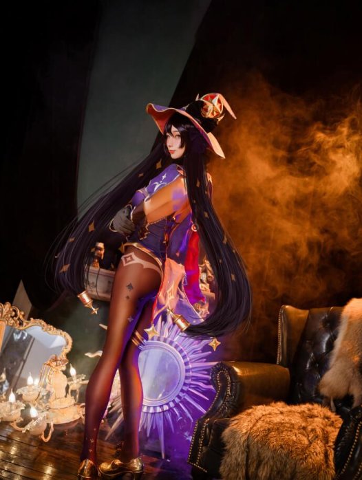 【COS正片】原神莫娜cos 光影的迷幻 cn不知道叫什么的咸鱼y