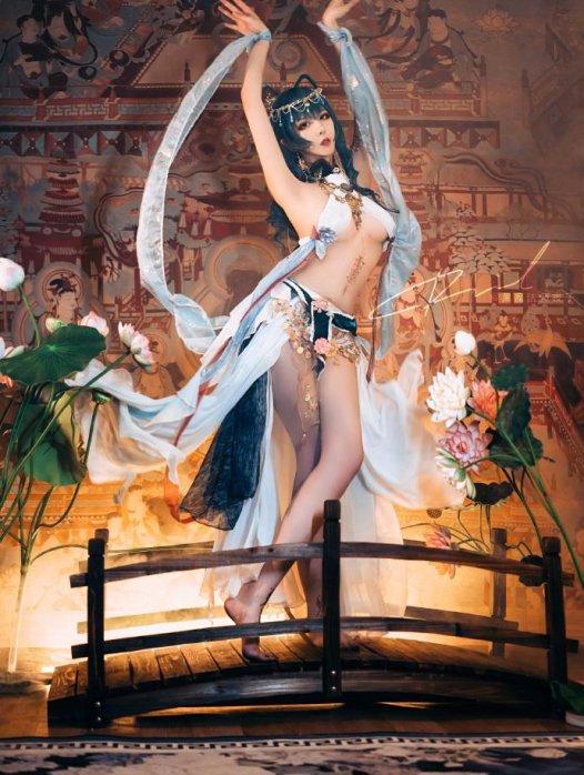 【COS正片】东方project霍青娥cos 敦煌飞天 青娥娘娘 cn黑魔法师夜子