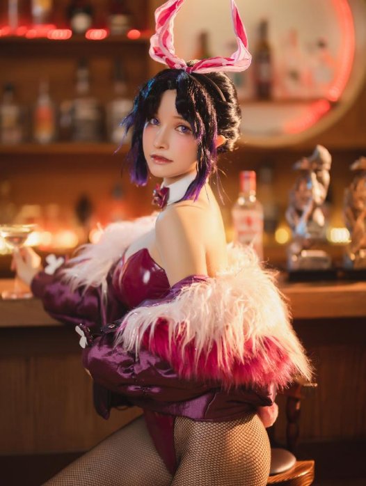 【COS正片】鬼灭之刃蝴蝶忍cos同人兔女郎 cn一千只猫薄禾